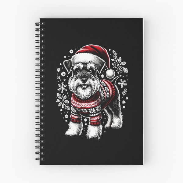 Item preview, Miniature Schnauzer Dog Vintage Christmas Tree Ugly Sweater Santa's Hat Xmas designed and sold by JoelFox165.