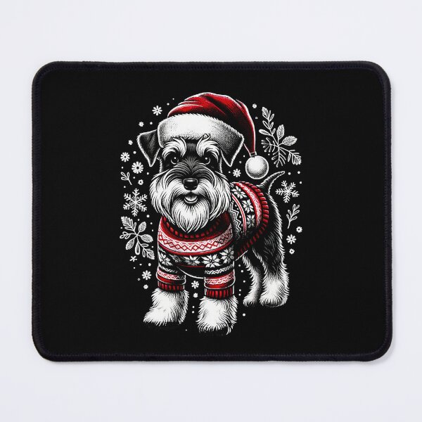 Item preview, Miniature Schnauzer Dog Vintage Christmas Tree Ugly Sweater Santa's Hat Xmas designed and sold by JoelFox165.