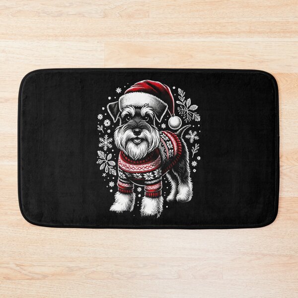 Item preview, Miniature Schnauzer Dog Vintage Christmas Tree Ugly Sweater Santa's Hat Xmas designed and sold by JoelFox165.
