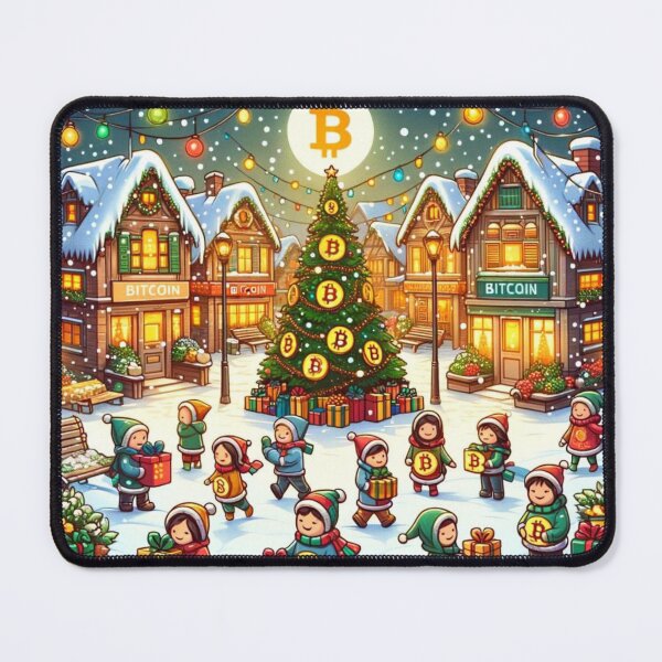 Item preview, Bitcoin Moon Over Christmas Town designed and sold by Exponential TOM.