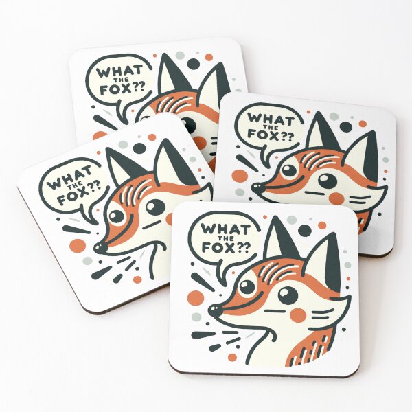 Item preview, "What the FOX??" - Surprised Fox Art Print designed and sold by visionaryprint.