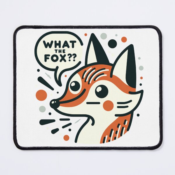 Item preview, "What the FOX??" - Surprised Fox Art Print designed and sold by visionaryprint.