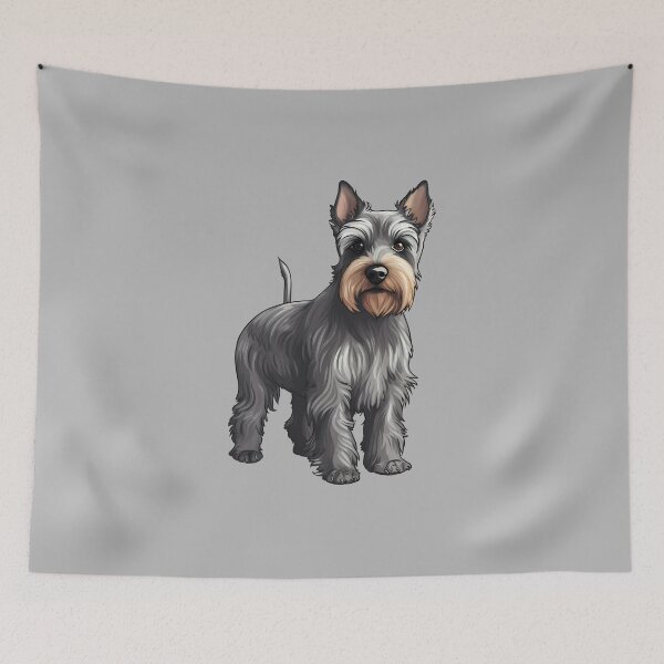 Item preview, Cute Grey Scottish Terrier Puppy Dog Drawing designed and sold by meganohm.