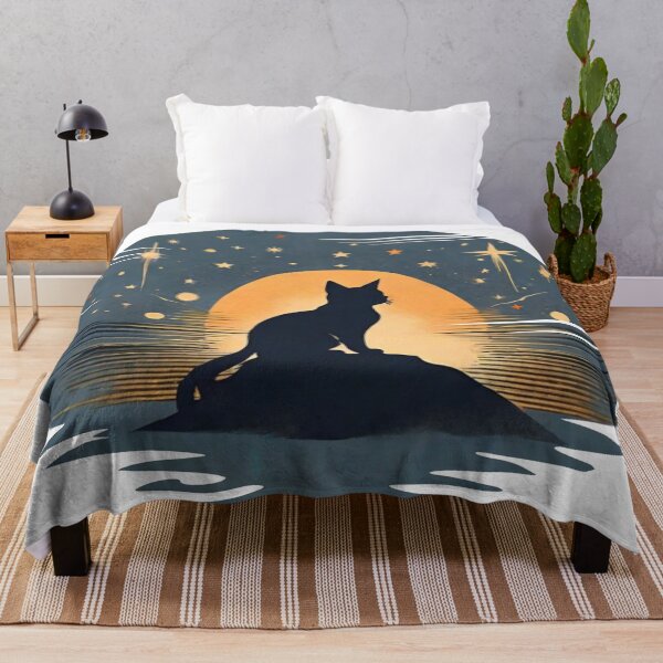 Item preview, A Cat watching the night, the stars and the sun setting designed and sold by Mahilis.