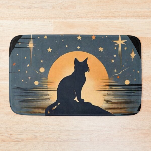 Item preview, A Cat watching the night, the stars and the sun setting designed and sold by Mahilis.