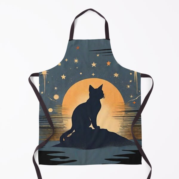 Item preview, A Cat watching the night, the stars and the sun setting designed and sold by Mahilis.