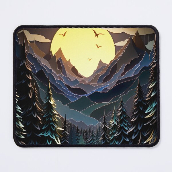 Item preview, Golden moon in the style of layered cut paper diorama designed and sold by UmagineArts.
