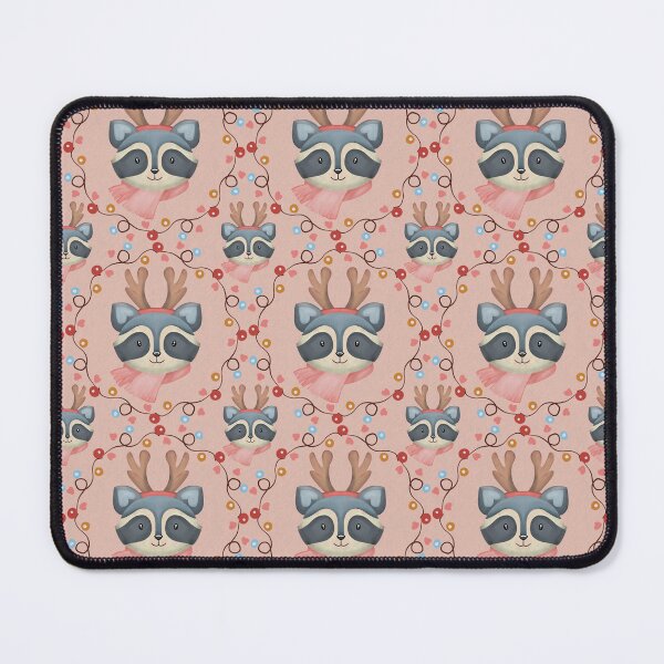 Item preview, Raccoon Wreath Christmas Pattern designed and sold by I Am Cuta.