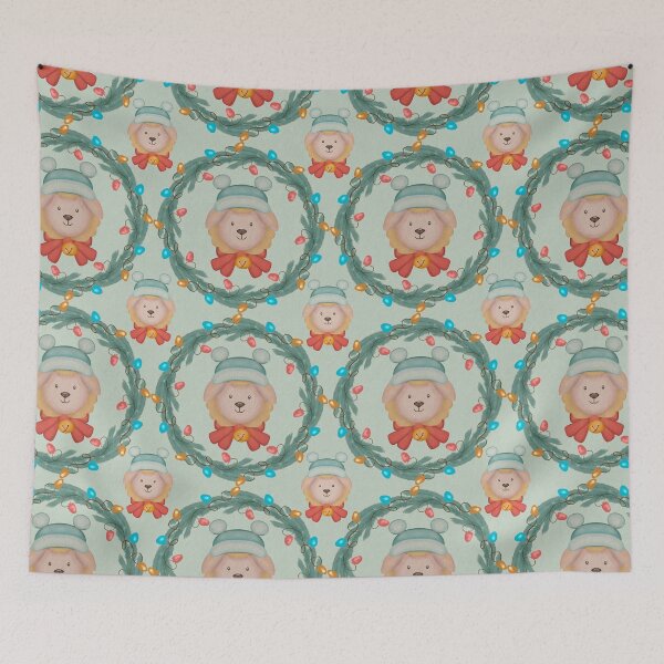 Item preview, Sheep Wreath Christmas Pattern designed and sold by I Am Cuta.