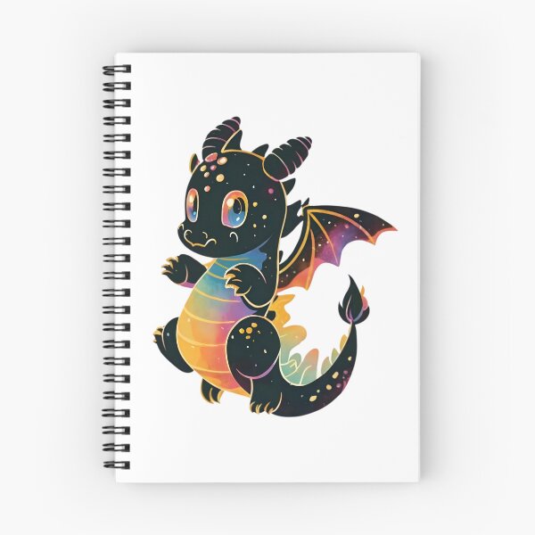 Item preview, Cute Magical Black Dragon Illustration designed and sold by DragonRealms.