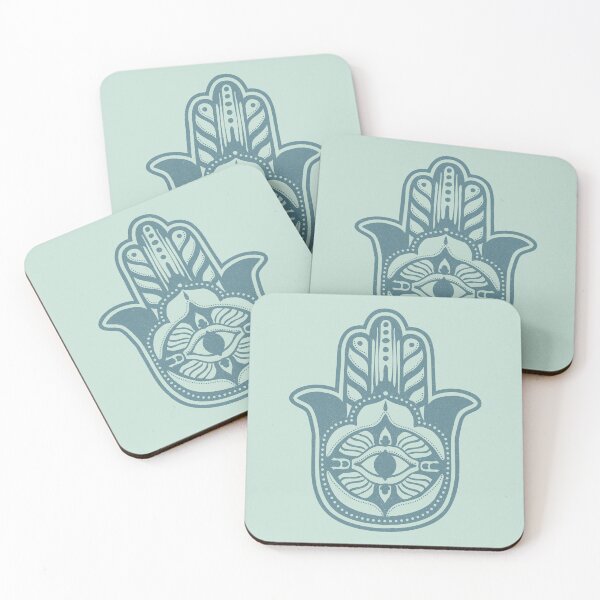 Item preview, Hamsa Lava - Mint + Peacock designed and sold by Irene Estelle.