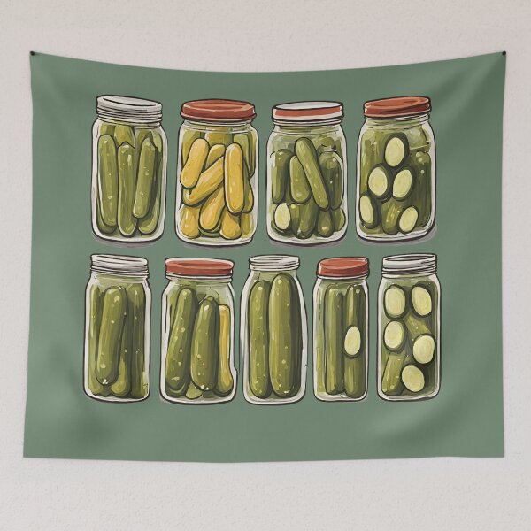 Item preview, Jars of pickles designed and sold by cozyvintage.