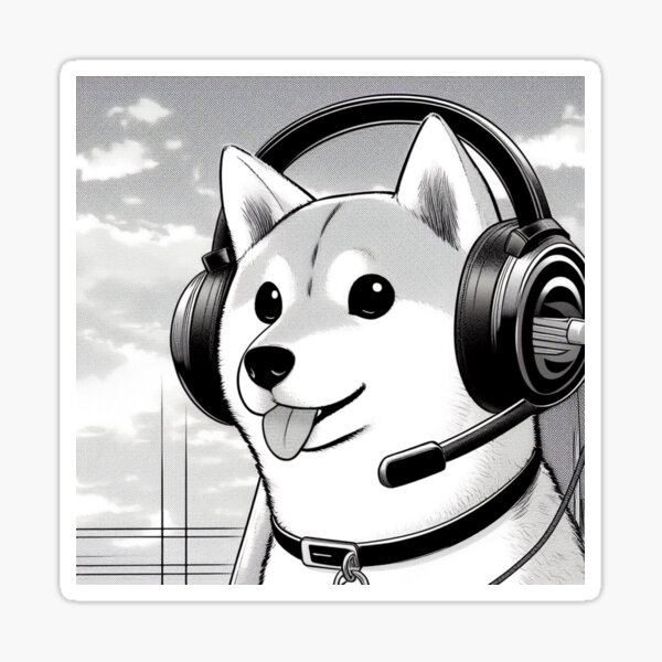 Item preview, Shiba Gamer Manga Panel 2 designed and sold by Lucky Shiba Games and More.