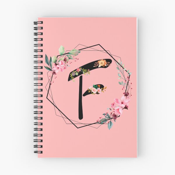 Item preview, F monogram flowers, watercolor designed and sold by OmikronStore.