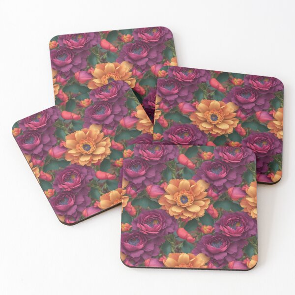 Aperçu de l'œuvre Modèle sans couture floral vibrant colossal créée et vendue par PaxtonProjects.