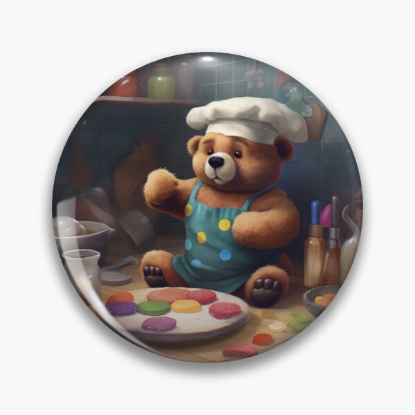 Item preview, CHef Bear - Buttons designed and sold by Highlandkings.