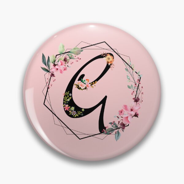 Item preview, G monogram flowers, watercolor designed and sold by OmikronStore.