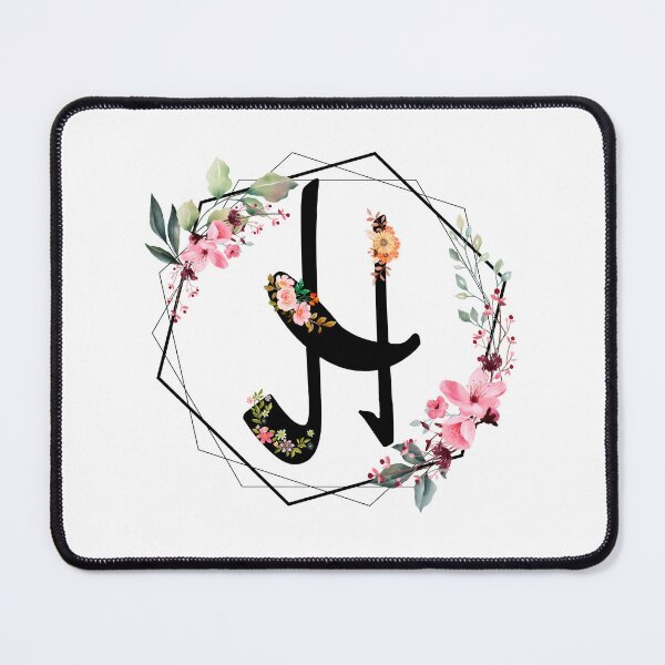 Item preview, H monogram flowers, watercolor designed and sold by OmikronStore.