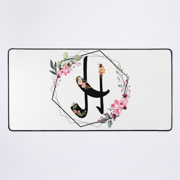 Item preview, H monogram flowers, watercolor designed and sold by OmikronStore.