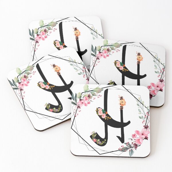 Item preview, H monogram flowers, watercolor designed and sold by OmikronStore.