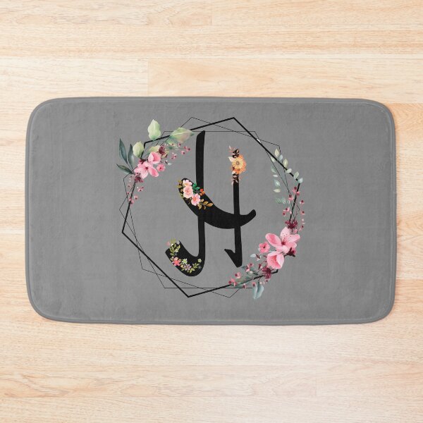 Item preview, H monogram flowers, watercolor designed and sold by OmikronStore.