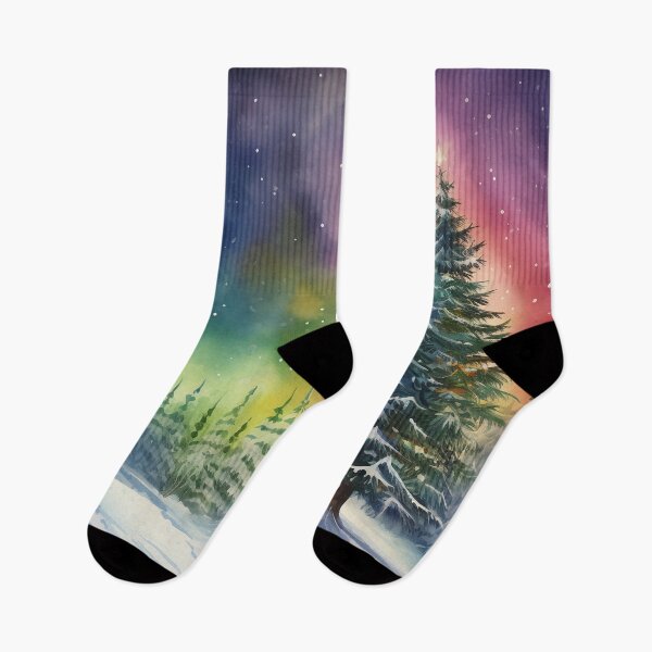Item preview, Aurora borealis light landscape designed and sold by Art by Lilia.