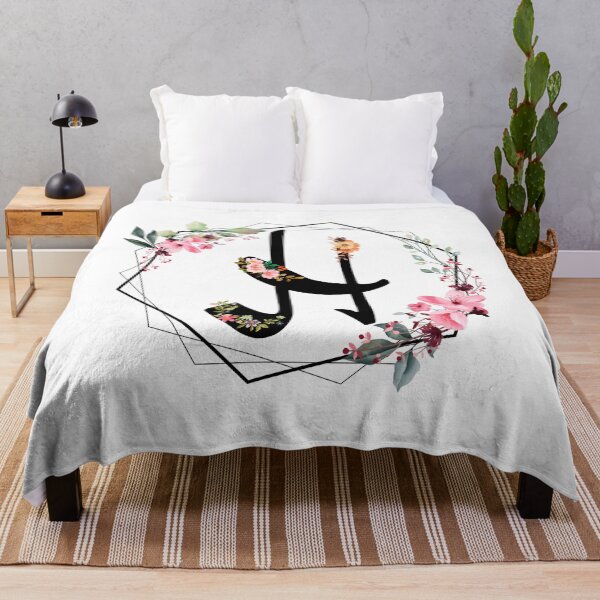 Item preview, H monogram flowers, watercolor designed and sold by OmikronStore.