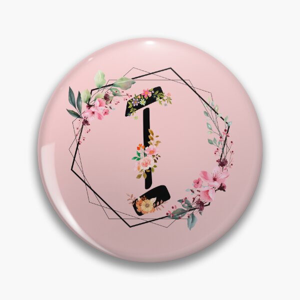 Item preview, I monogram flowers, watercolor designed and sold by OmikronStore.
