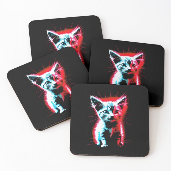 Item preview, Zoned Out - Cyberpunk Cat Zoning Out Kitten designed and sold by Urban-Alien.
