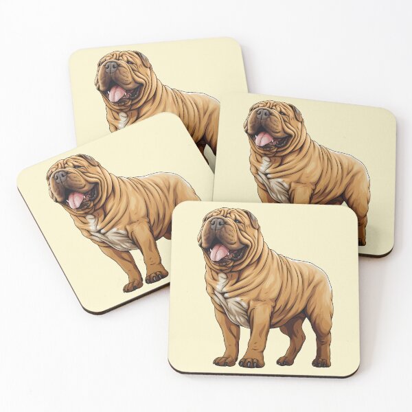 Item preview, Charming Yellow and Creme Shar-Pei Puppy Dog Drawing designed and sold by meganohm.