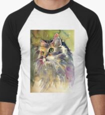 Cute cat Men's Baseball ¾ T-Shirt