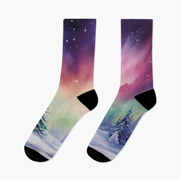 Item preview, Aurora borealis light landscape designed and sold by Art by Lilia.