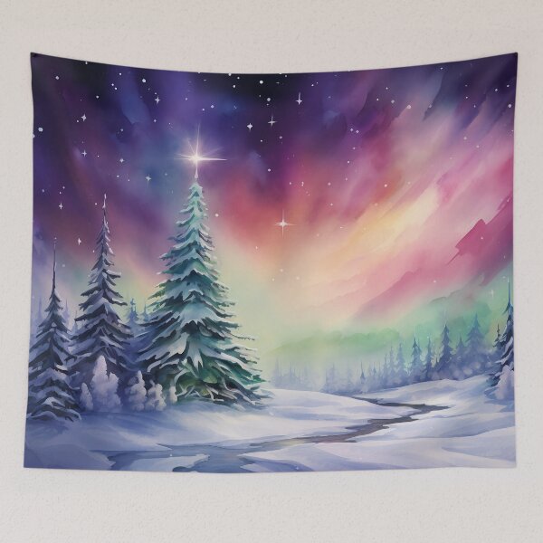 Item preview, Aurora borealis light landscape designed and sold by Art by Lilia.