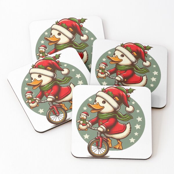 Item preview, Unicycle Duck Christmas designed and sold by maximinano100k.