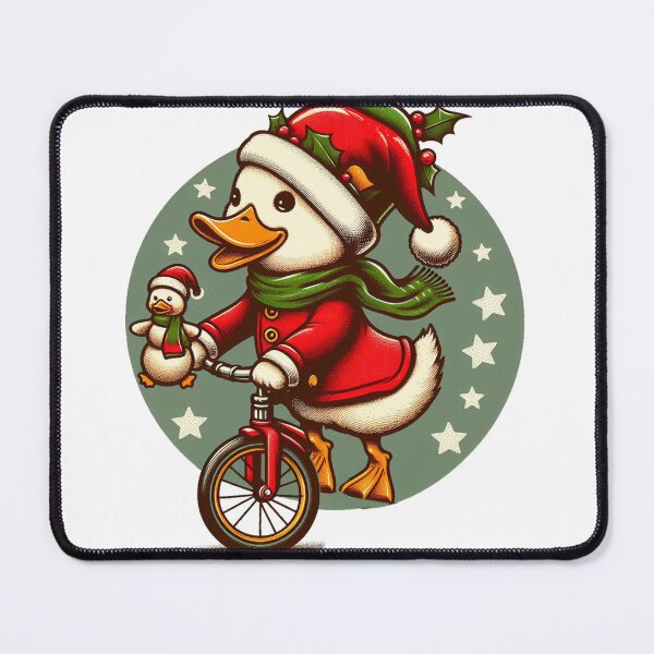 Item preview, Unicycle Duck Christmas designed and sold by maximinano100k.
