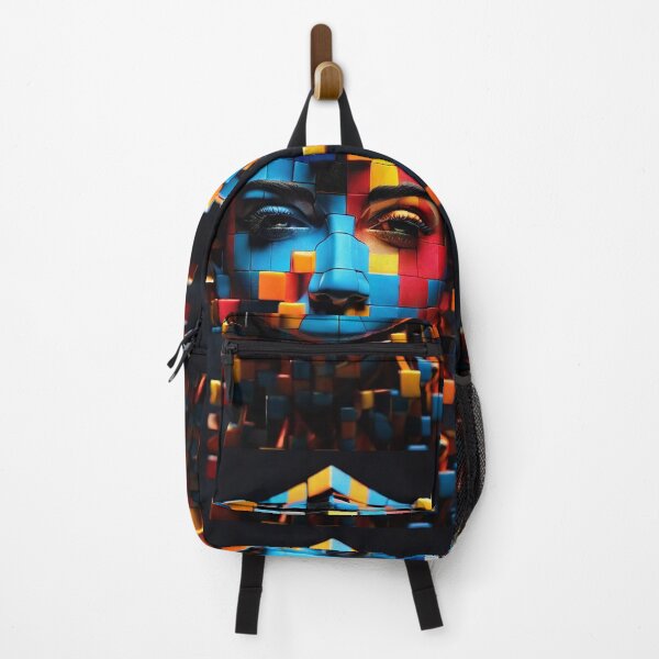 Item preview, art cubism 3d woman face in multiple colored cubes designed and sold by Carlos Gudino.