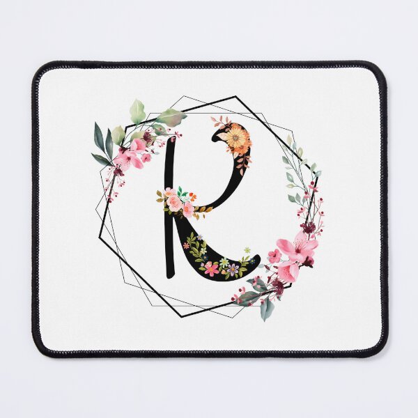 Item preview, K monogram flowers, watercolor designed and sold by OmikronStore.