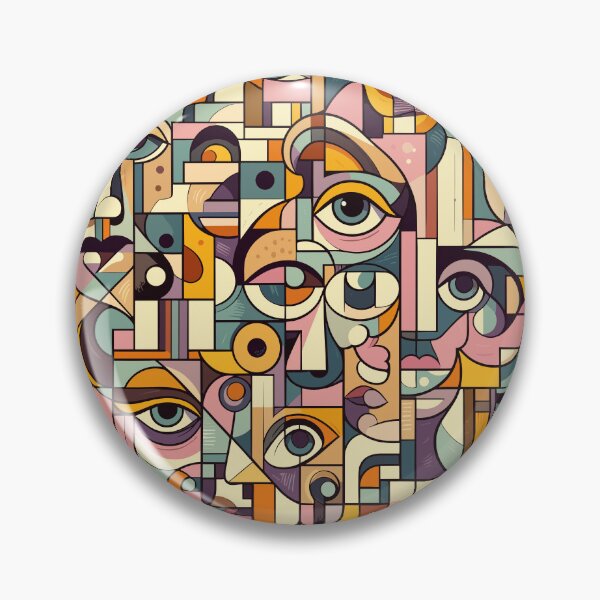 Item preview, Abstract Faces Pattern designed and sold by Ikibrai.