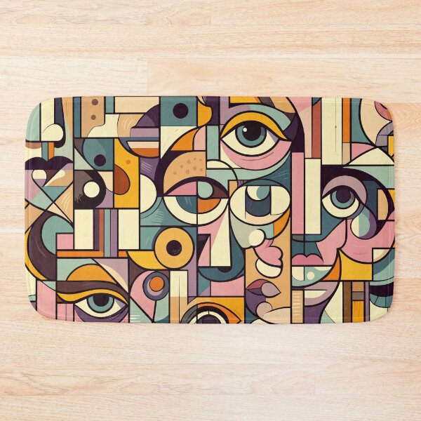 Item preview, Abstract Faces Pattern designed and sold by Ikibrai.