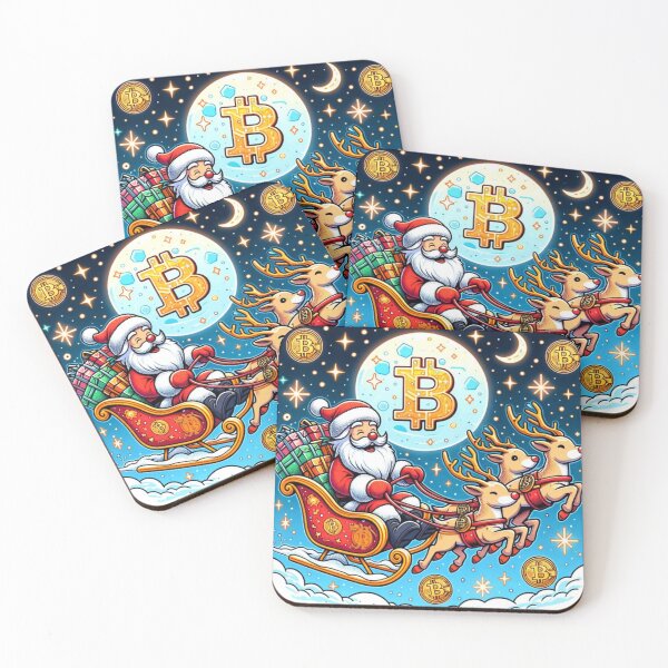 Item preview, Santa's Bitcoin Moonlight Ride designed and sold by Exponential TOM.