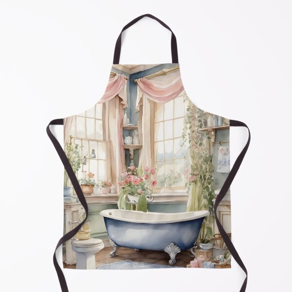 Aperçu de l'œuvre Baignoire vintage près de la fenêtre de style cottage anglais. créée et vendue par Jayjaynaenae.