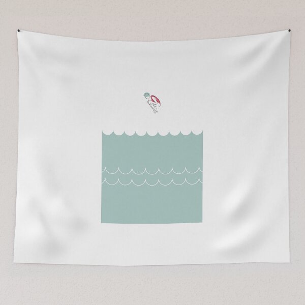 Item preview, waves red swimsuit designed and sold by gimbri.