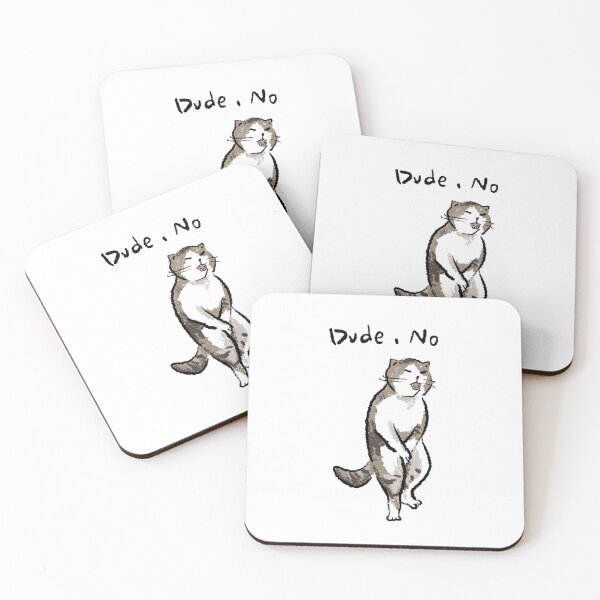 Item preview, Funny Cute Cat Meme Dude, No White Background Design by Zeesdesign on Redbubble designed and sold by ZEESDESIGN.