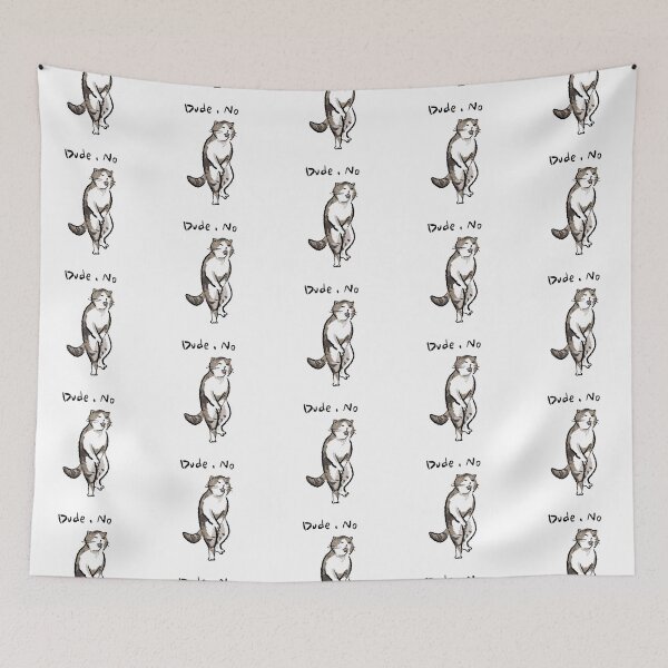 Item preview, Funny Cute Cat Meme Dude, No White Background Design by Zeesdesign on Redbubble designed and sold by ZEESDESIGN.