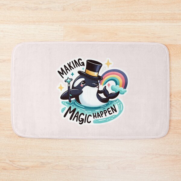 Item preview, orca whale making magic happen designed and sold by CoussaZau.