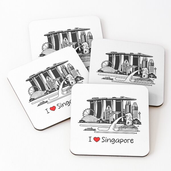 Item preview, Singapore Minimalist Skyline: Love in the Cityscape designed and sold by Pawsitive2Print.