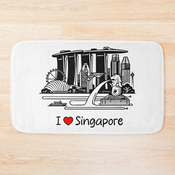 Item preview, Singapore Minimalist Skyline: Love in the Cityscape designed and sold by Pawsitive2Print.
