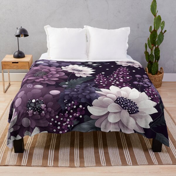 Item preview, Lavender Polka Dot Bloom - Dark & Light Purple Floral Elegance designed and sold by PaintbrushPlace.