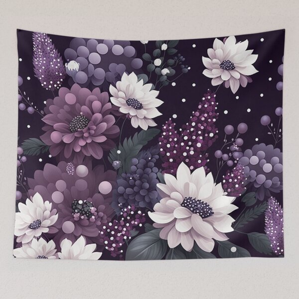 Item preview, Lavender Polka Dot Bloom - Dark & Light Purple Floral Elegance designed and sold by PaintbrushPlace.