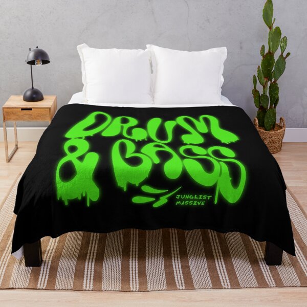 Item preview, DRUM AND BASS - Fuente Liquid Y2K (verde lima) designed and sold by Discothreadz.